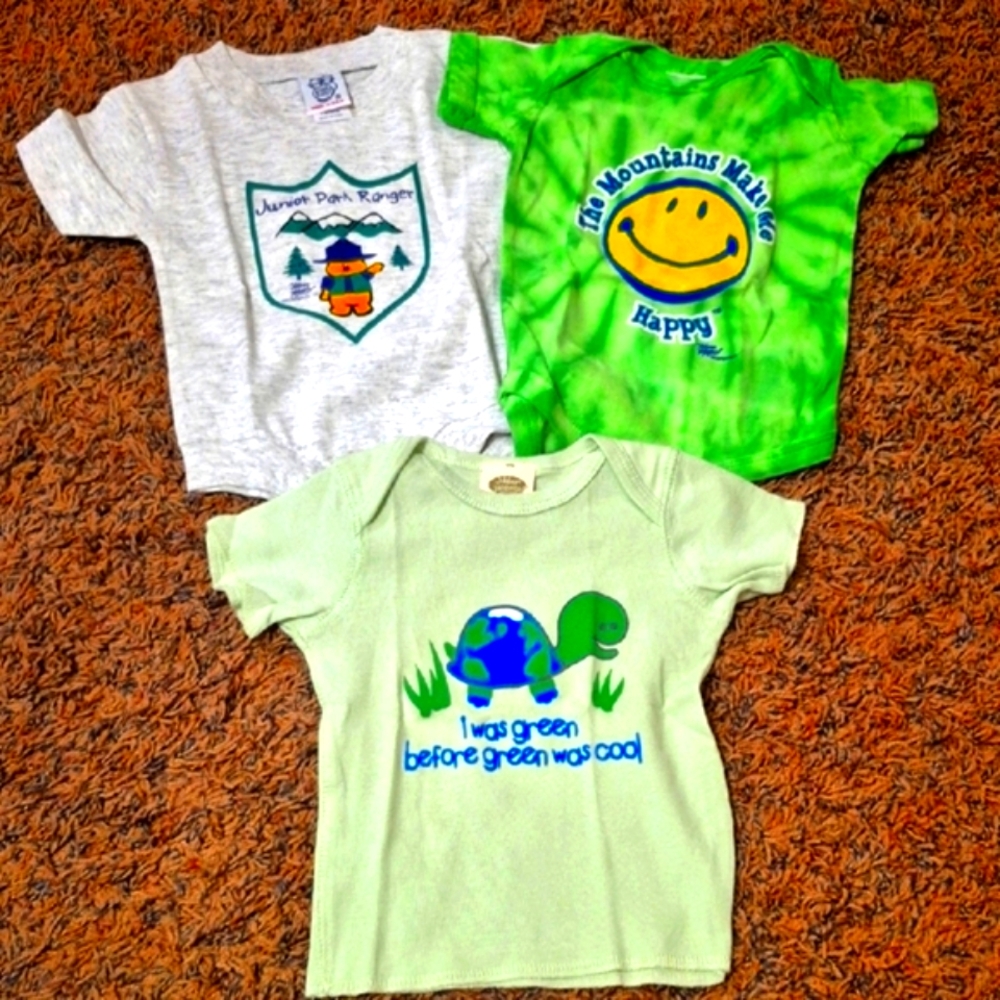Brand New Baby 6 Month Green and Gray Kids T-Shirts
